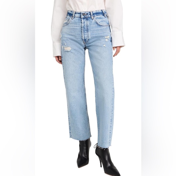 Anine Bing Denim - Anine Bing Light Blue Straight Leg Jeans